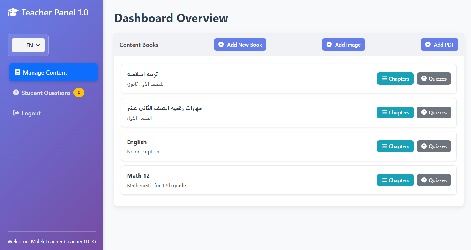 Smart Book Dashboard